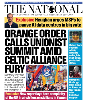 Cover of The National (Scotland)