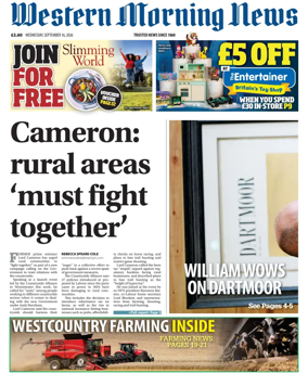 Cover of Western Morning News