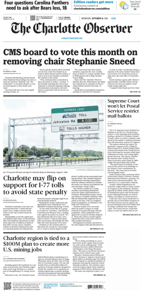 Cover of The Charlotte Observer