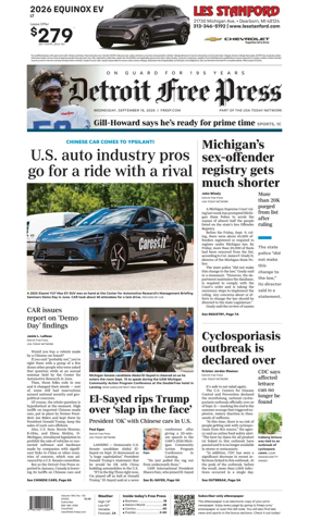 Cover of Detroit Free Press