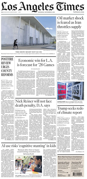 Cover of Los Angeles Times