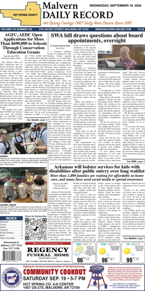 Cover of Malvern Daily Record