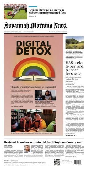 Cover of Savannah Morning News