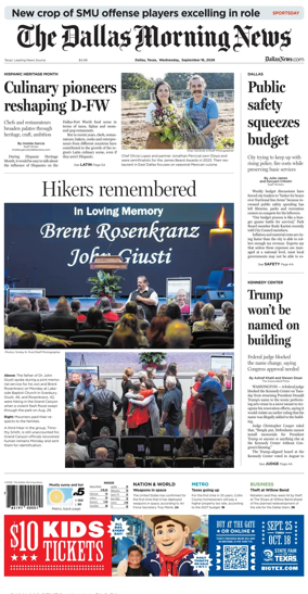 Cover of The Dallas Morning News
