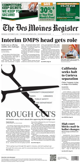 Cover of The Des Moines Register
