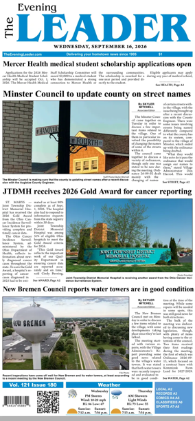 Cover of The Evening Leader