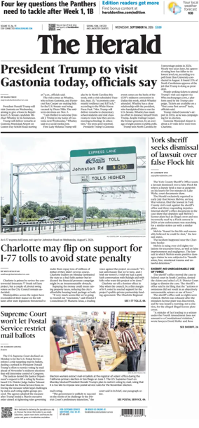 Cover of The Herald (Rock Hill)