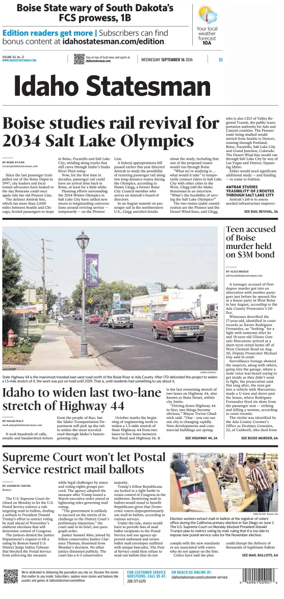 Cover of The Idaho Statesman