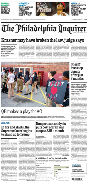 Cover of The Philadelphia Inquirer