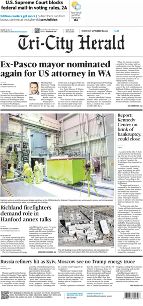 Cover of Tri-City Herald