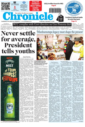 Cover of Chronicle (Zimbabwe)