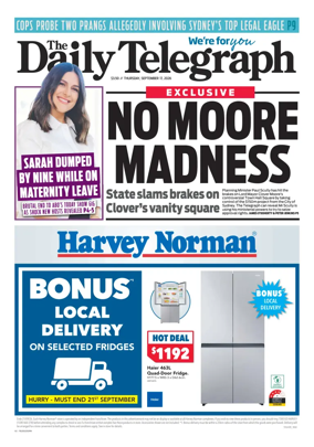 Cover of The Daily Telegraph (Sydney)