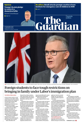 Cover of The Guardian Australia