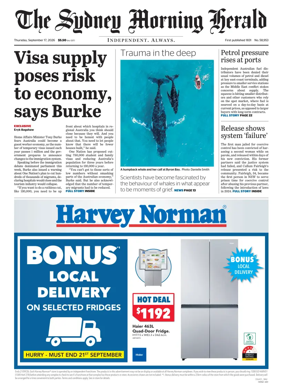 Cover of The Sydney Morning Herald