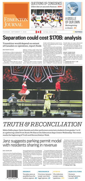 Cover of Edmonton Journal