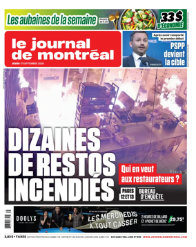 Cover of Le Journal de Montreal