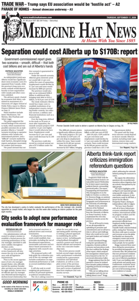 Cover of Medicine Hat News