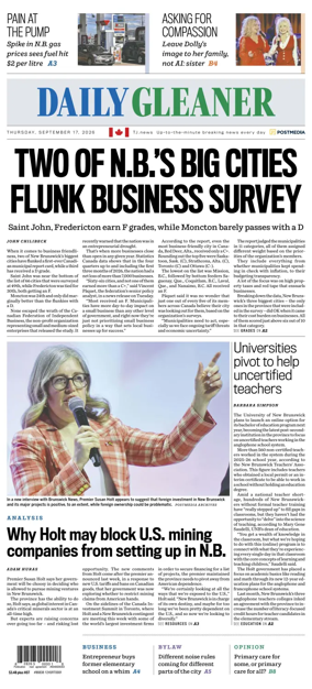 Cover of The Daily Gleaner