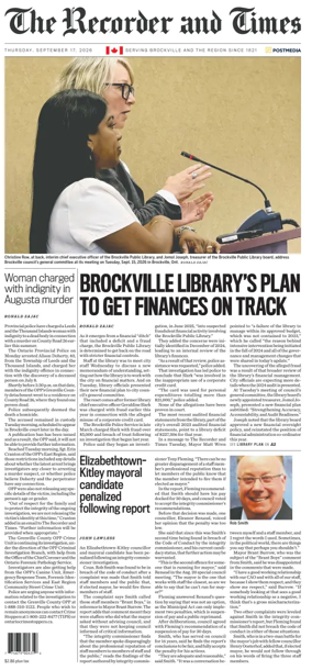 Cover of The Recorder & Times (Brockville)