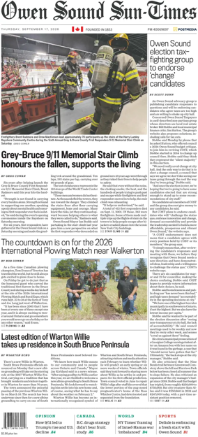 Cover of The Sun Times (Owen Sound)