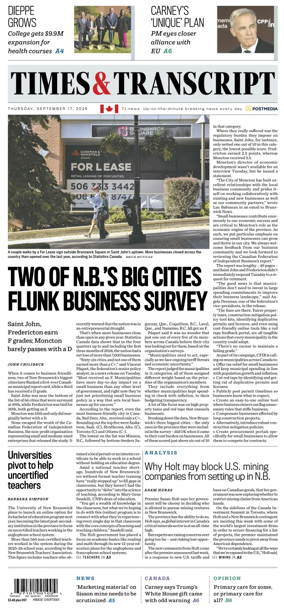 Cover of Times & Transcript