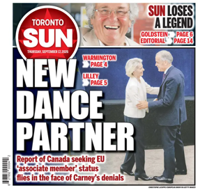 Cover of Toronto Sun