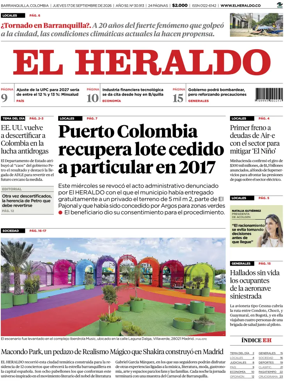 Cover of El Heraldo (Colombia)