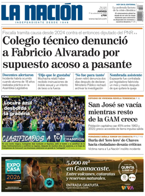 Cover of La Nacion (Costa Rica)