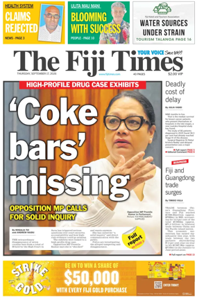 Cover of The Fiji Times