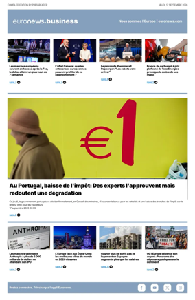 Cover of Euronews Business (French)