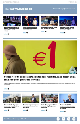 Cover of Euronews Business (Portuguese)