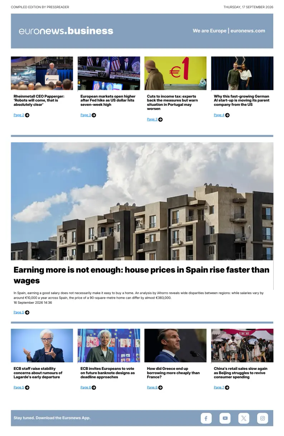 Cover of Euronews Business