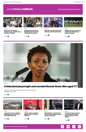 Cover of Euronews Culture and Sport Compiled Edition