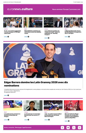 Cover of Euronews Culture (French)