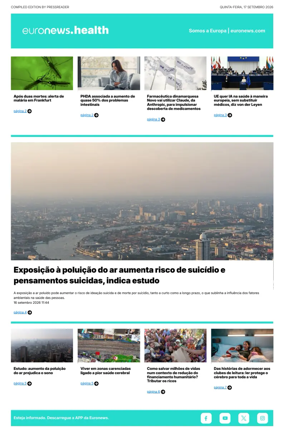 Cover of Euronews Health (Portuguese)