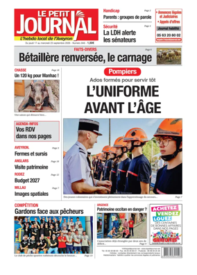 Cover of Le Petit Journal - L'hebdo local de l'Aveyron