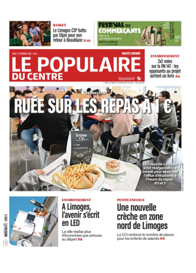 Cover of Le Populaire du Centre (Haute-Vienne)