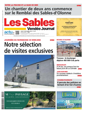 Cover of Les Sables Vendee Journal