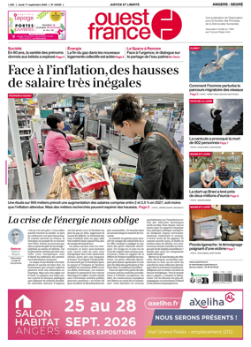 Cover of Ouest France (Angers / Segre)