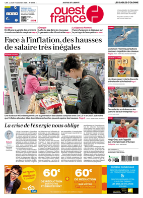 Cover of Ouest France (Les Sables-d'Olonne)