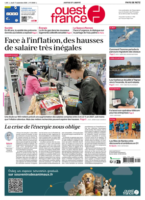Cover of Ouest France (Pornic / Pays de Retz)