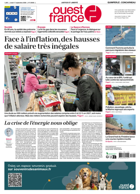 Cover of Ouest-France (Quimperle Concarneau)