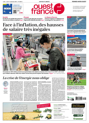 Cover of Ouest-France (Rennes Nord-Ouest)