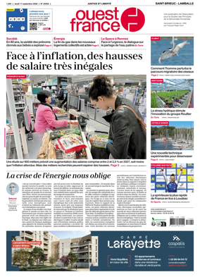 Cover of Ouest-France (Saint-Brieuc Lamballe)