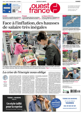 Cover of Ouest France (Vannes)