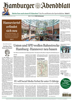 Cover of Hamburger Abendblatt (Harburg)