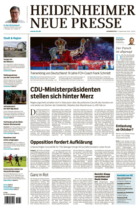 Cover of Heidenheimer Neue Presse