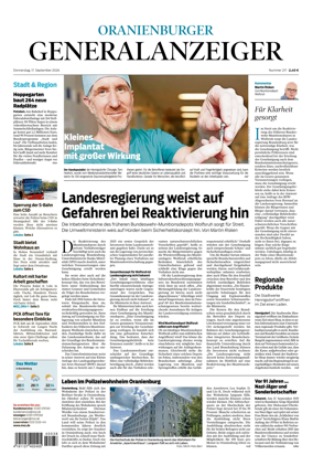 Cover of Oranienburger Generalanzeiger