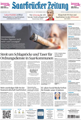 Cover of Saarbruecker Zeitung