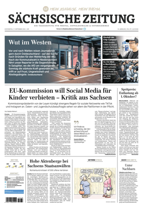 Cover of Sachsische Zeitung (Freital Dippoldiswalde & Osterzgebirge)